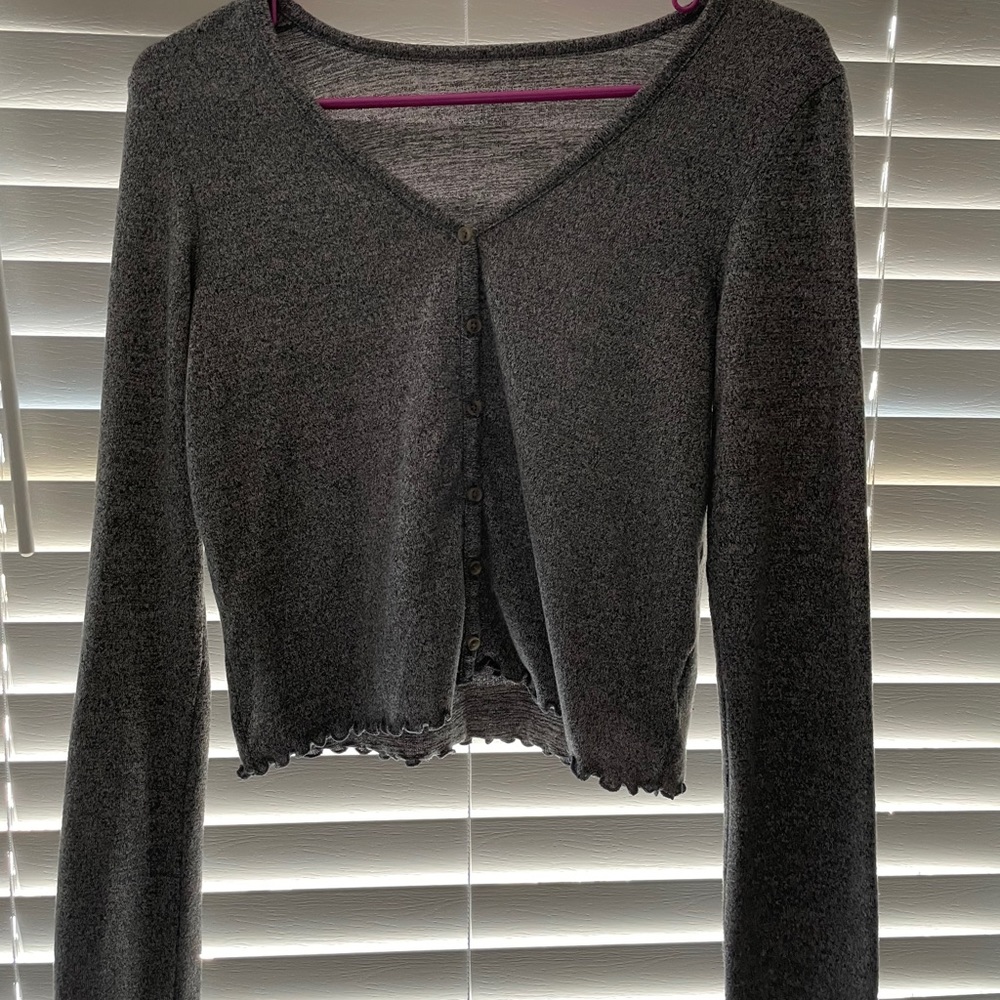 American Eagle Soft & Sexy Plush Cropped Cardigan